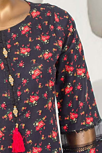 Elegant navy and red floral printed kurta set embodying Pakistani craftsmanship