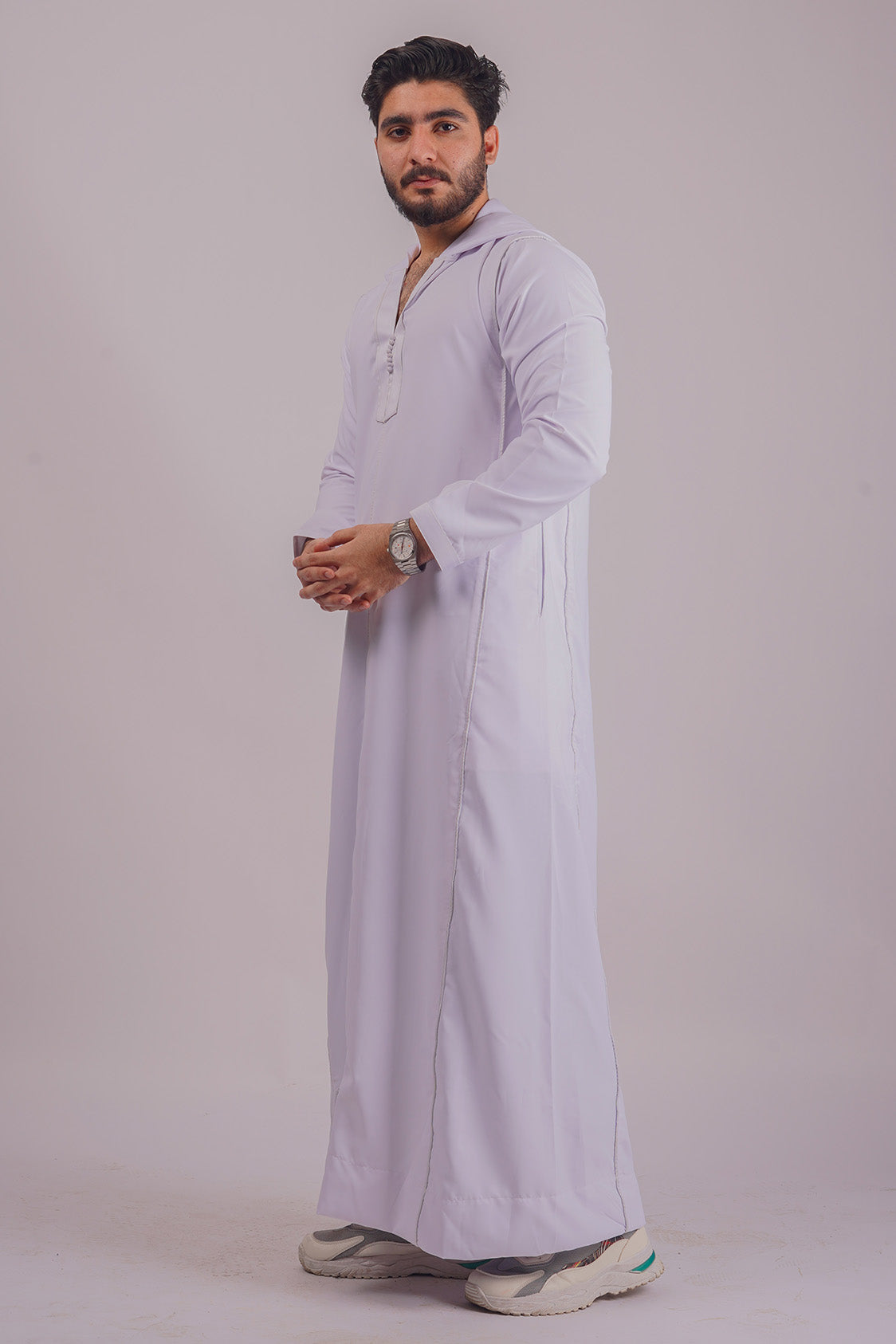 Discover Aamsah's unique Hooded White Thobe, setting new standards in modest fashion similar to My Little Jubba's collection.