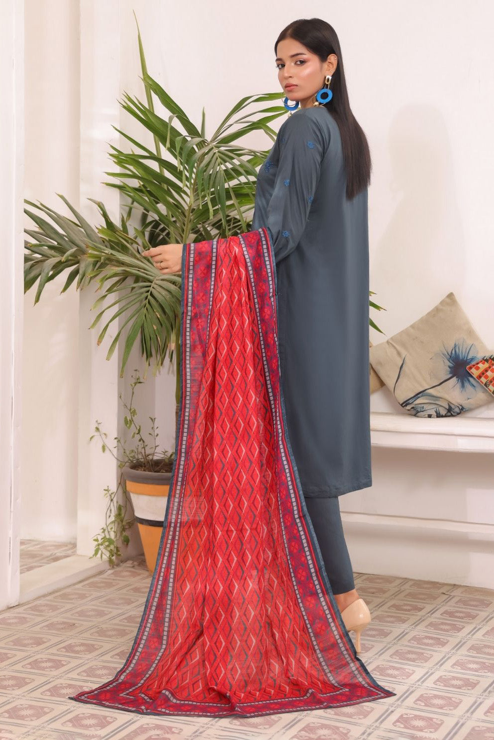 Aamsah premium stitched Chikankari outfit for Eid and wedding functions