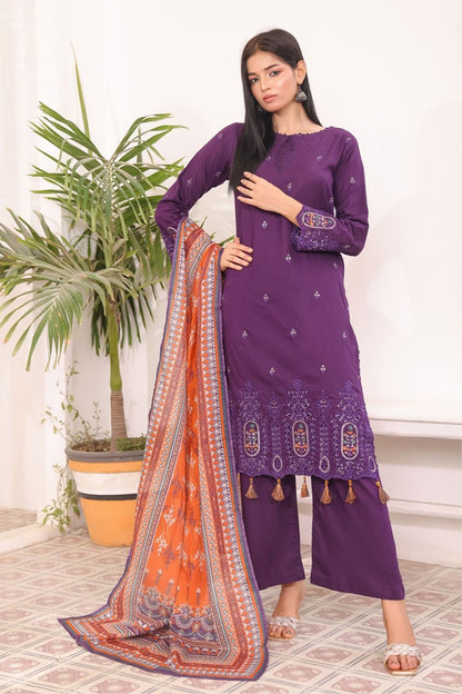 Pakistani women suits online USA – embroidered Chikan Kari outfit by Aamsah

